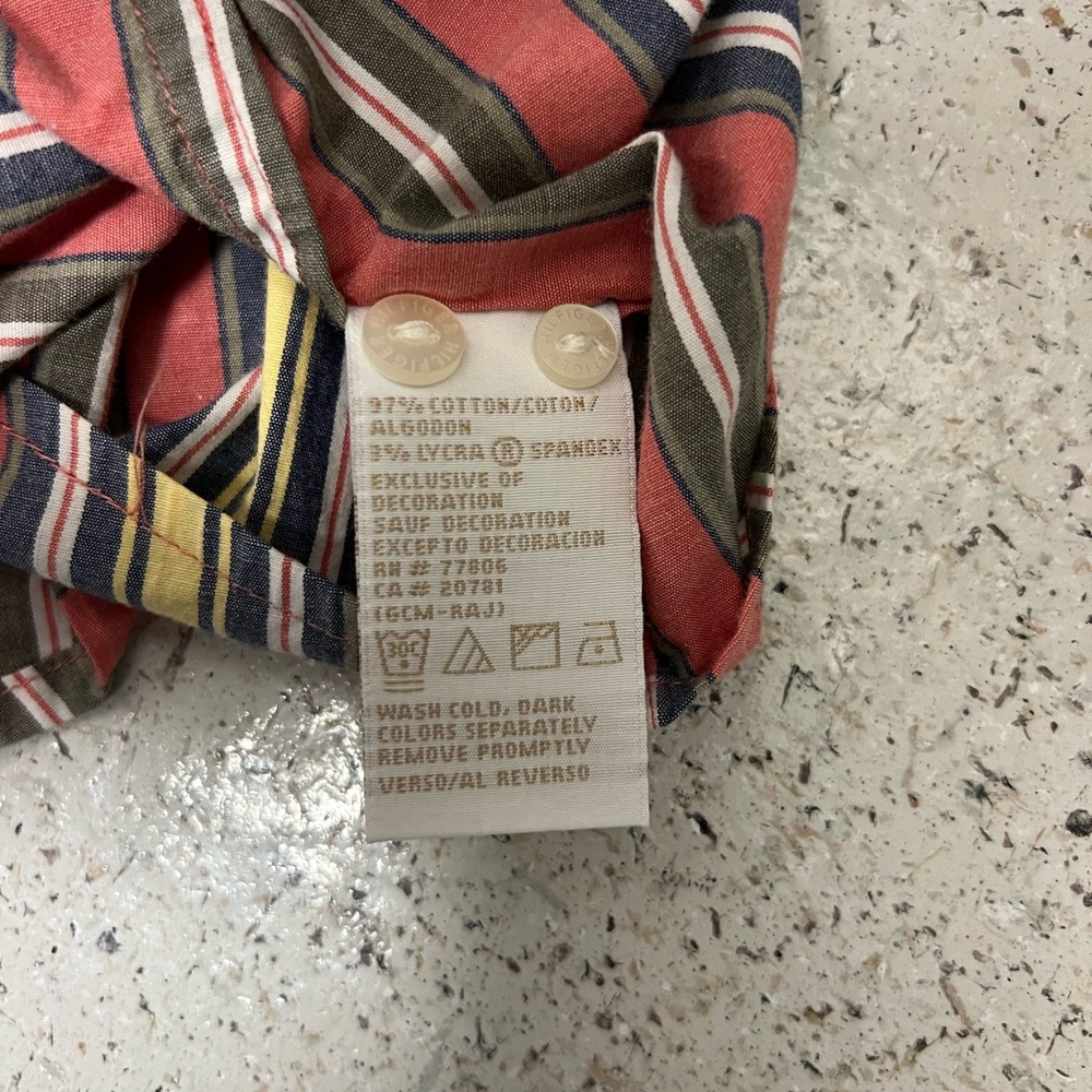 Vintage Tommy Hilfiger Women's Striped Boxy Button Down Shirt, Y2K, Size XL - Picture 6 of 6